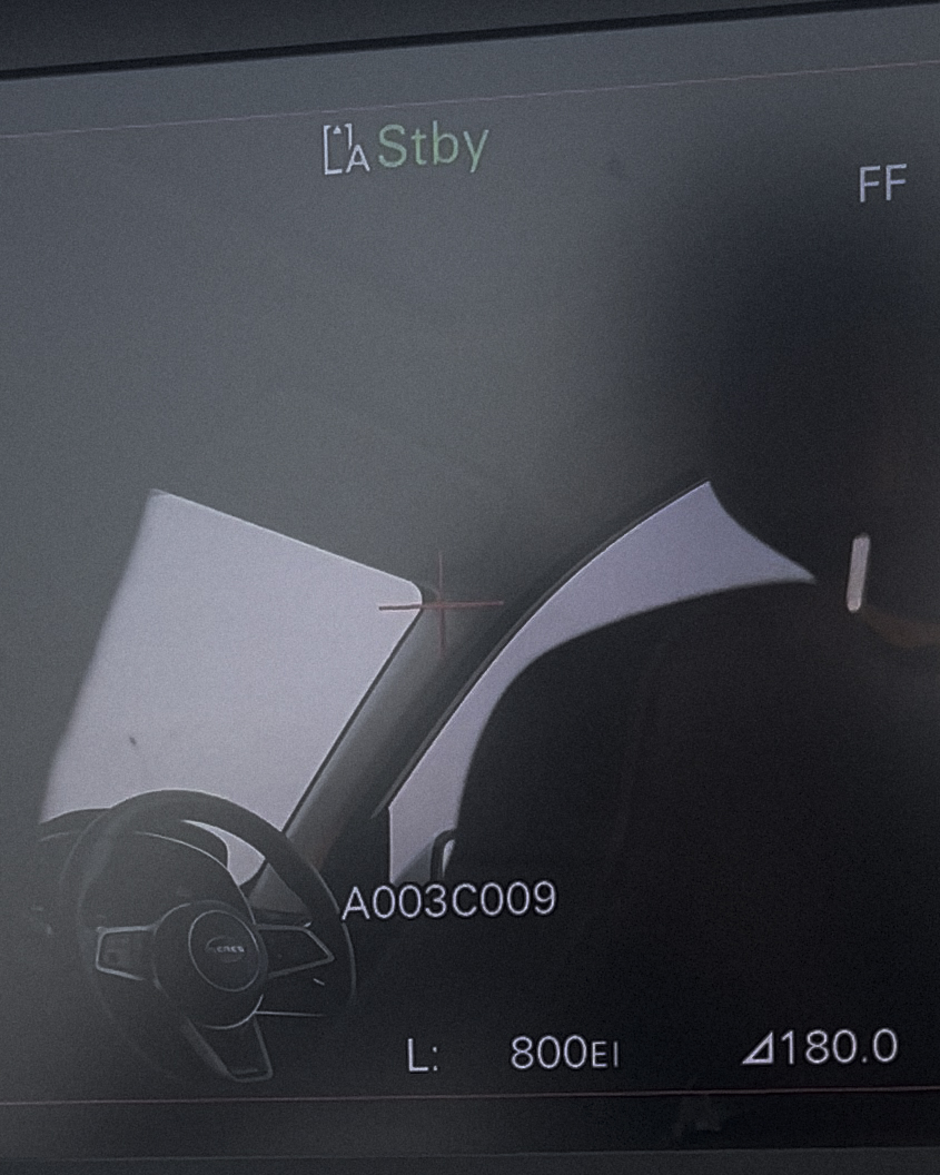 DFSK commercial — on-set monitor framing
